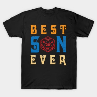 Best Gamer Son Ever You Can Just Pause A Game Happy Father Day Gamer Vintage Retro T-Shirt